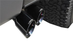 Ford F-150 Raptor Performance Exhaust - CORSA Performance - Cat Back Single Side Exit with Twin 4.0in. Black PVD Pro-Series Tips - Black - 2010